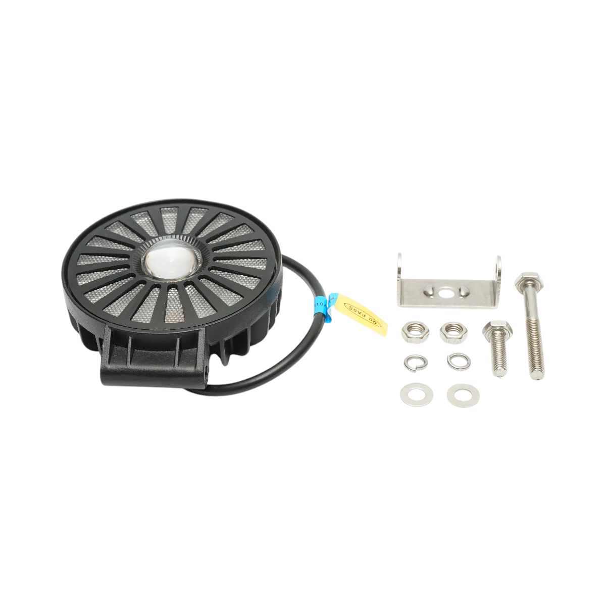 Proiector rotund LED cu DRL 9-36V, 17W alb-rosu-galben, carcasa aluminiu 108x108x38mm IP68 Breckner Germany - imagine 2