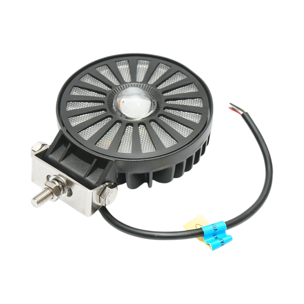 Proiector rotund LED cu DRL 9-36V, 17W alb-rosu-galben, carcasa aluminiu 108x108x38mm IP68 Breckner Germany - imagine 4