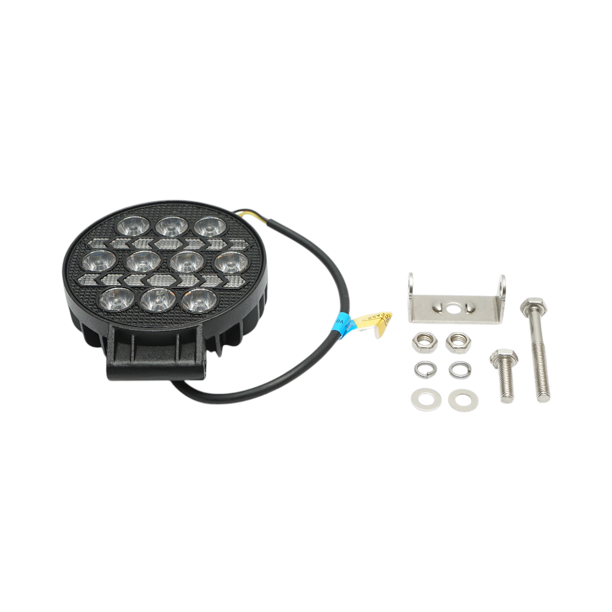 Proiector rotund LED cu DRL 9-36V, 16W alb-galben, carcasa aluminiu 108x108x40mm IP68 Breckner Germany - imagine 2