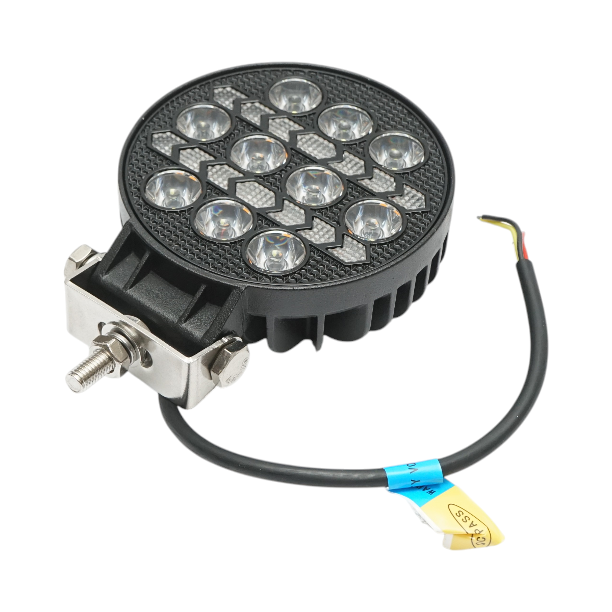 Proiector rotund LED cu DRL 9-36V, 16W alb-galben, carcasa aluminiu 108x108x40mm IP68 Breckner Germany - imagine 4