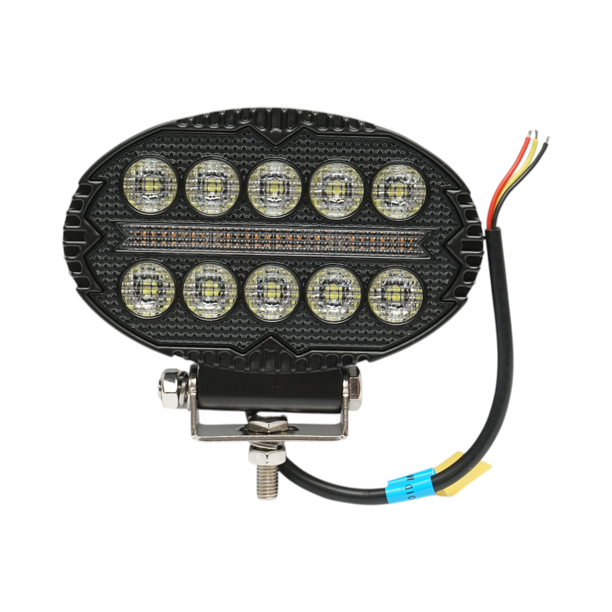 Proiector oval LED cu DRL 9-36V, 22W alb-galben, carcasa aluminiu 140x90x45mm IP68 Breckner Germany