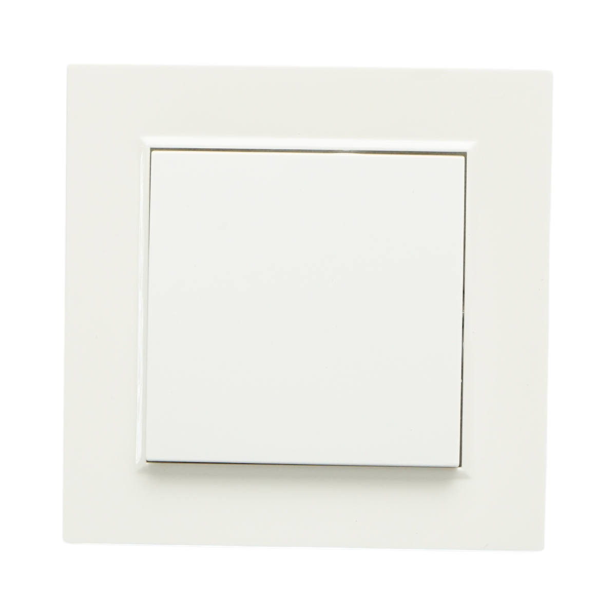 Intrerupator simplu alb incastrat 220V, 10AX, ABS 80x80mm - imagine 2