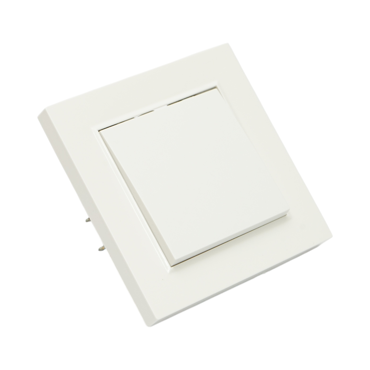 Intrerupator simplu alb incastrat 220V, 10AX, ABS 80x80mm - imagine 4