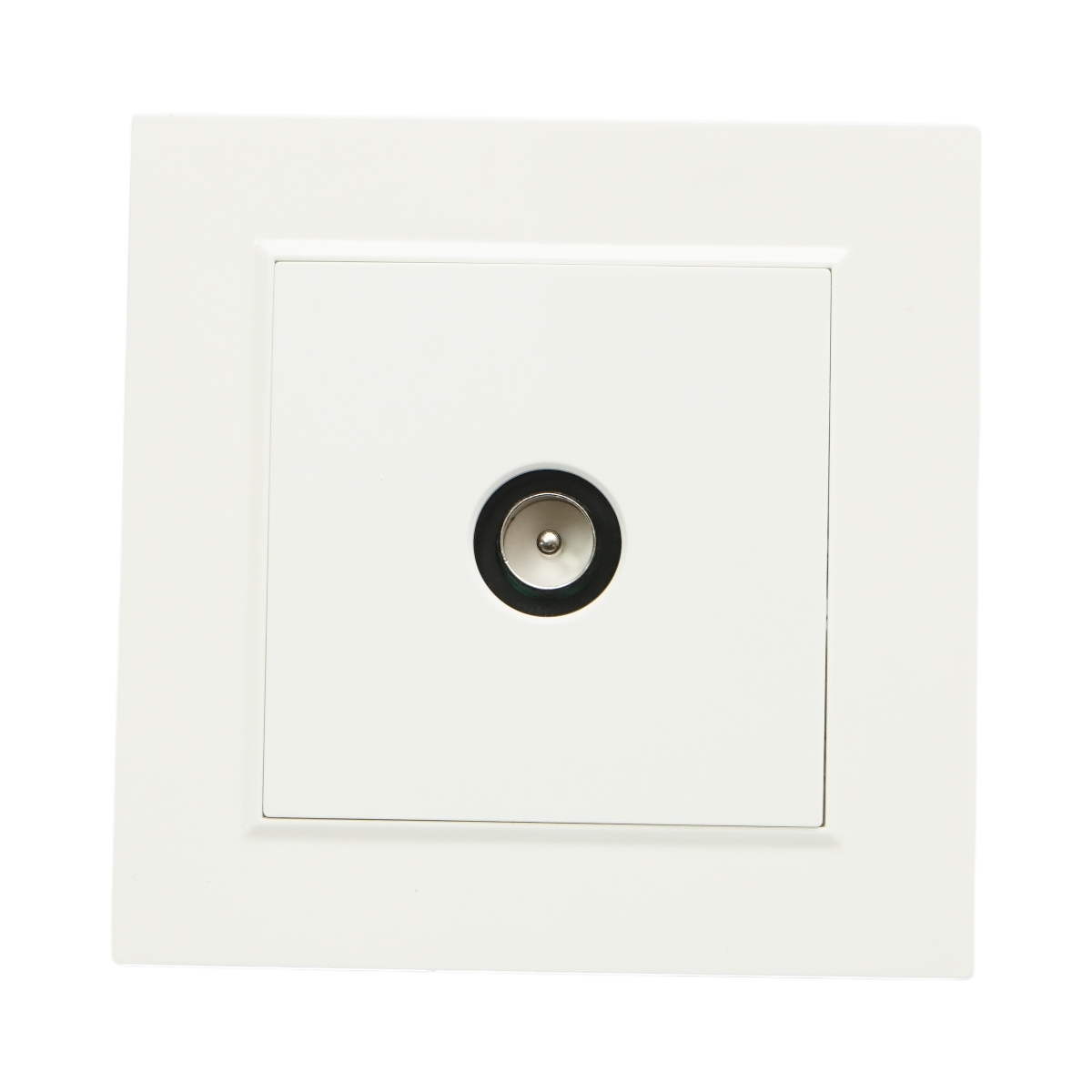 Priza TV de capat alba incastrata ABS 80x80mm - imagine 2