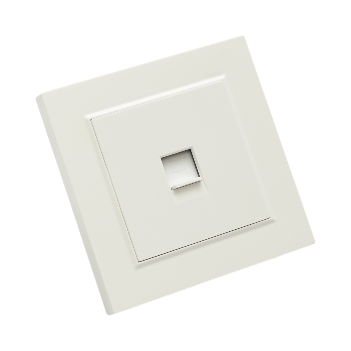 Priza internet RJ45 alba incastrata ABS 80x80mm - imagine 4