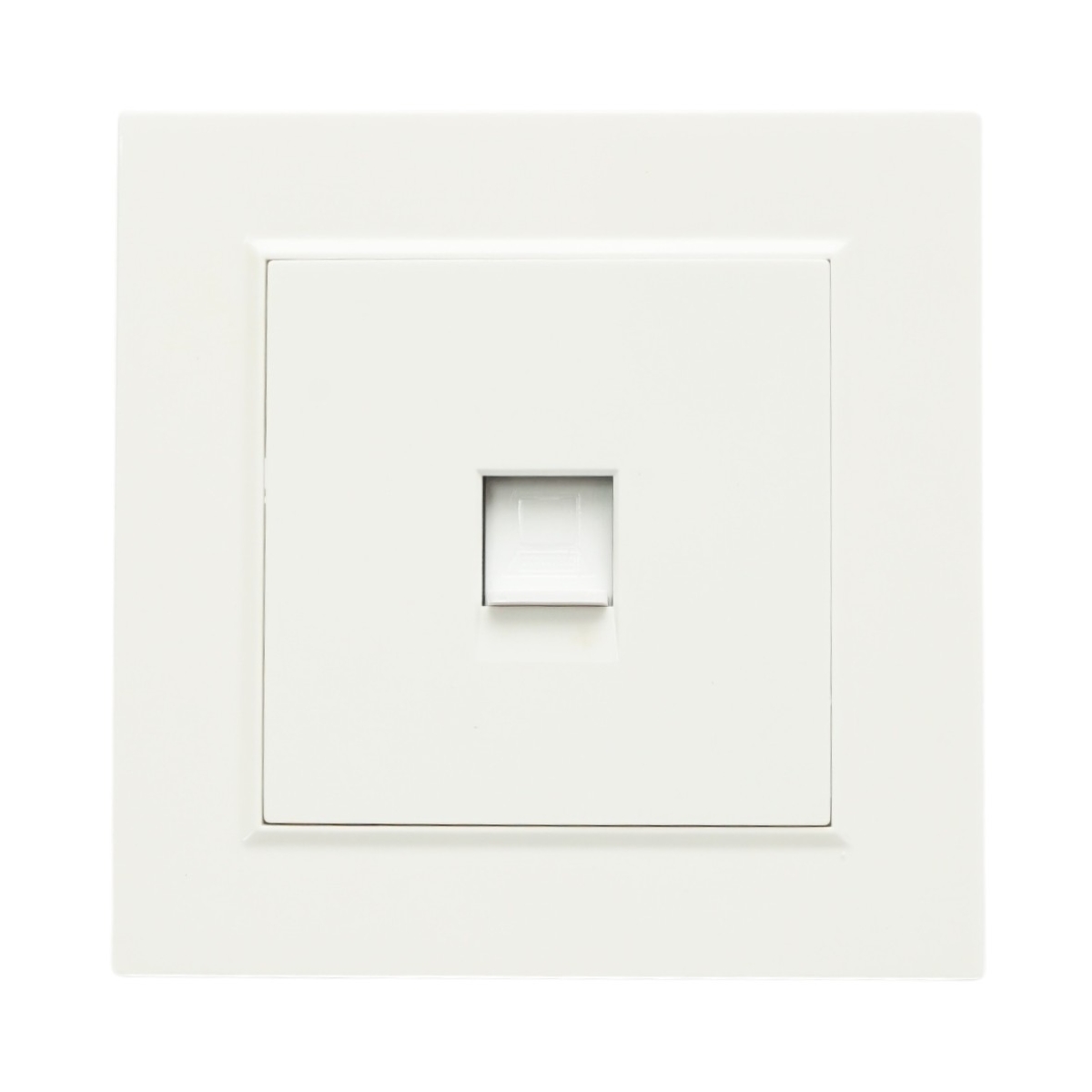 Priza internet RJ45 alba incastrata ABS 80x80mm - imagine 2
