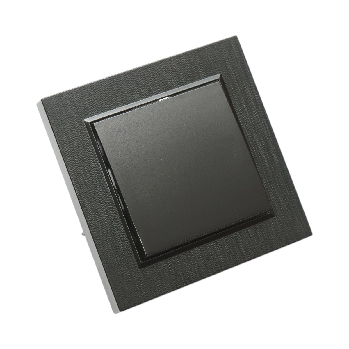 Intrerupator simplu negru incastrat 220V, 10AX, ABS 80x80mm - imagine 4