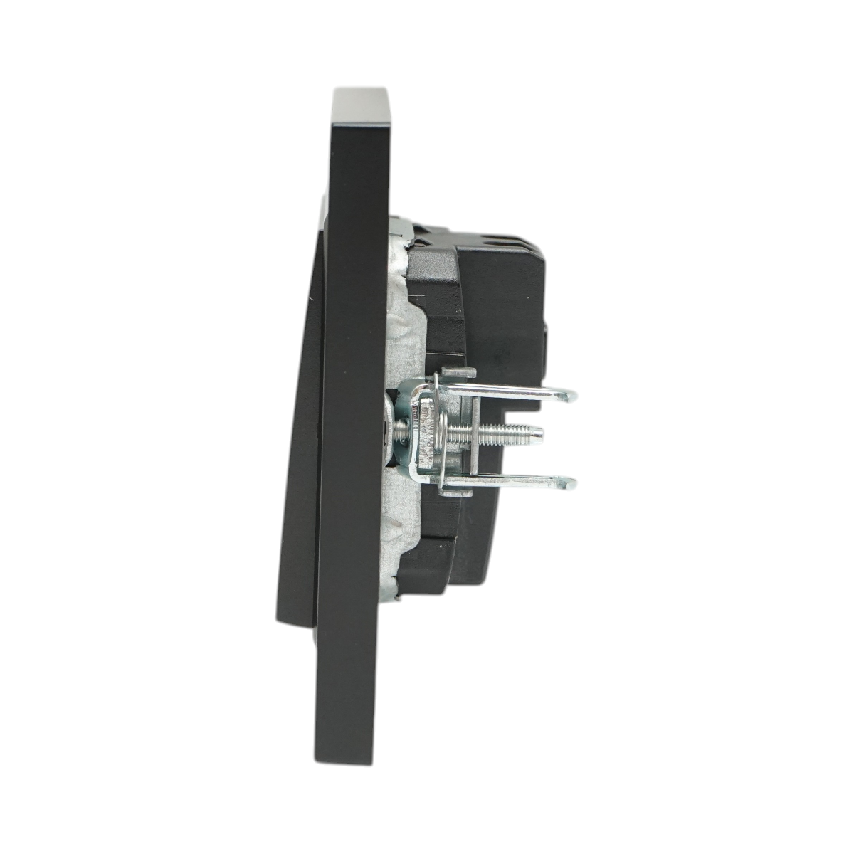 Intrerupator simplu negru incastrat 220V, 10AX, ABS 80x80mm - imagine 5