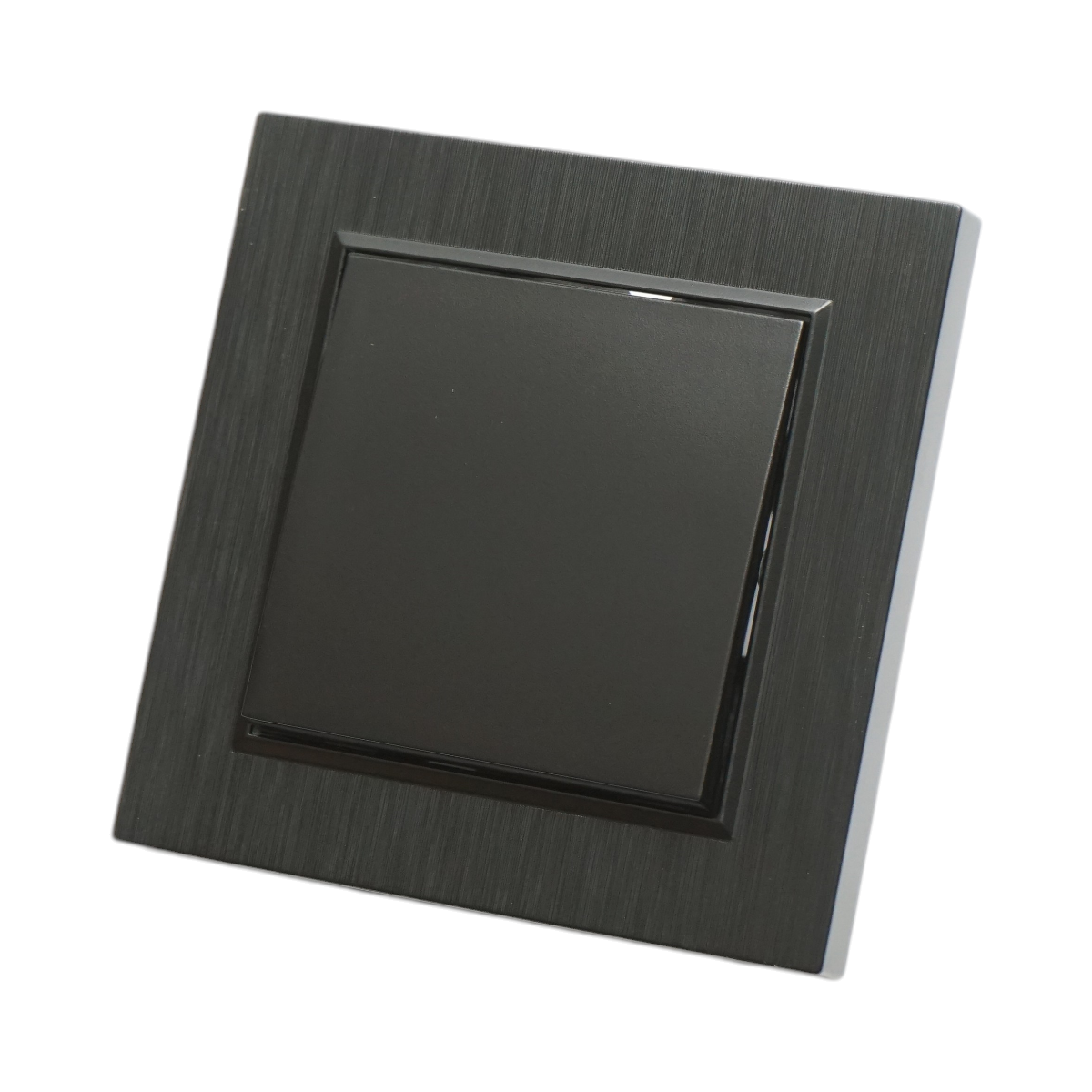 Intrerupator simplu negru incastrat 220V, 10AX, ABS 80x80mm