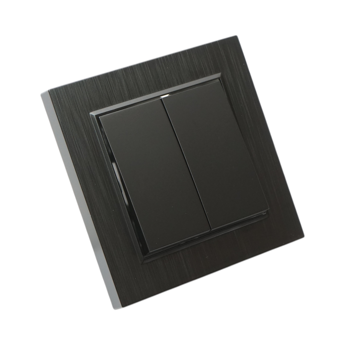 Intrerupator dublu cap scara negru incastrat 220V, 10AX, ABS 80x80mm - imagine 4