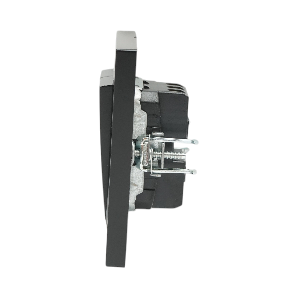 Intrerupator dublu cap scara negru incastrat 220V, 10AX, ABS 80x80mm - imagine 5