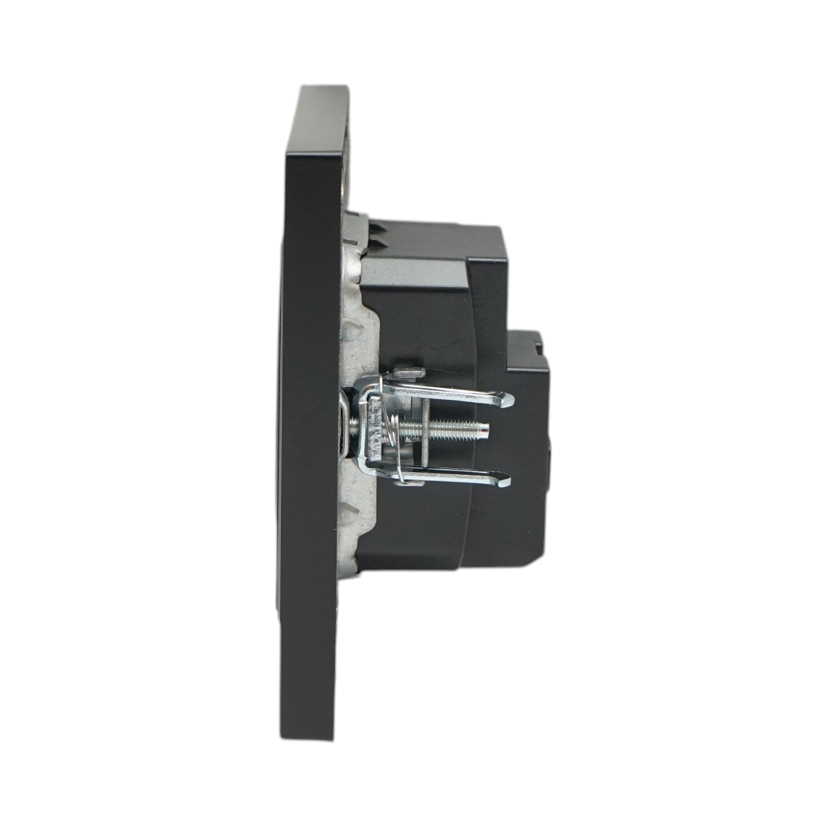 Priza schuko neagra incastrata 220V, 16A, ABS 80x80mm - imagine 5