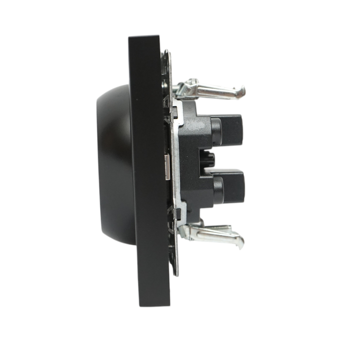 Priza schuko dubla neagra incastrata 220V, 16A, ABS 83x150mm - imagine 5