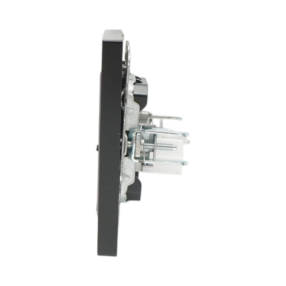 Priza internet RJ45 neagra incastrata ABS 80x80mm - imagine 5