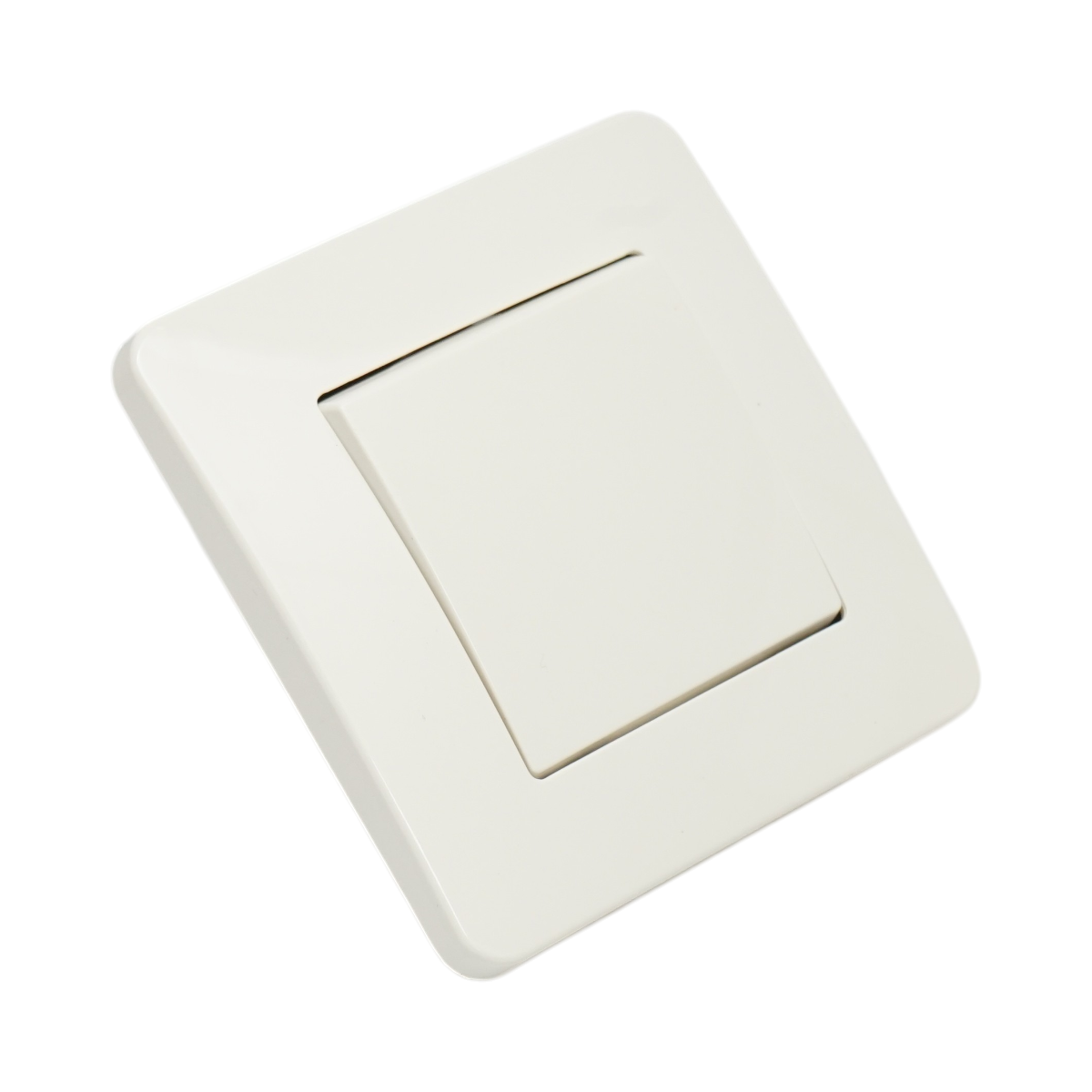 Intrerupator simplu alb incastrat 220V, 10AX, PC 80x80mm - imagine 4