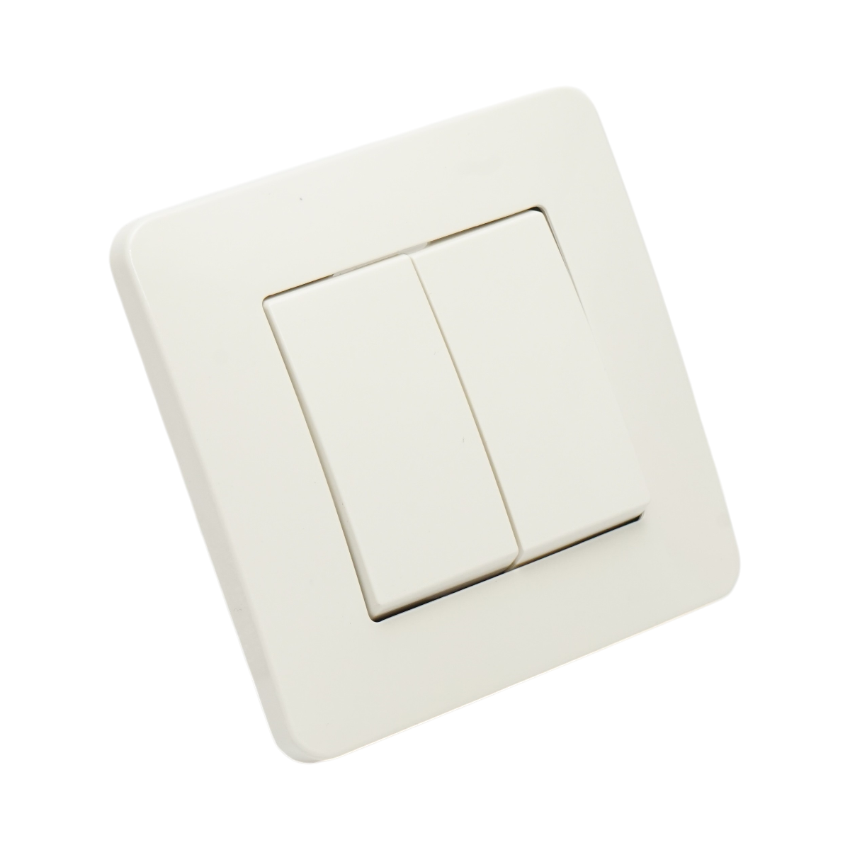 Intrerupator dublu cap scara alb incastrat 220V, 10AX, PC 80x80mm - imagine 4