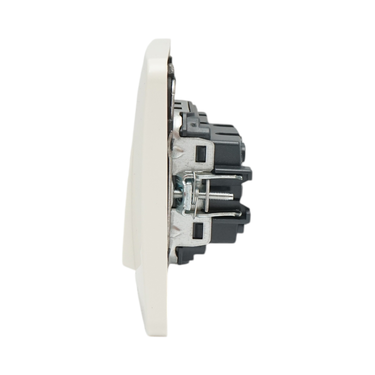 Intrerupator dublu cap scara alb incastrat 220V, 10AX, PC 80x80mm - imagine 5