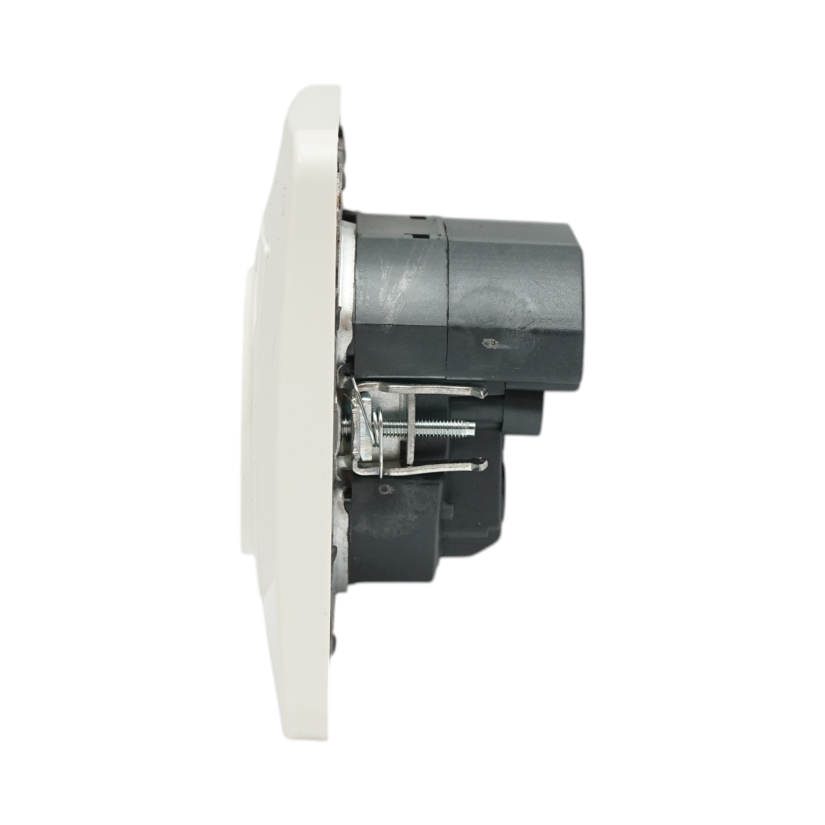 Priza schuko alba incastrata 220V, 16A, 2xUSB 5V 2.1A, PC 80x80mm - imagine 5