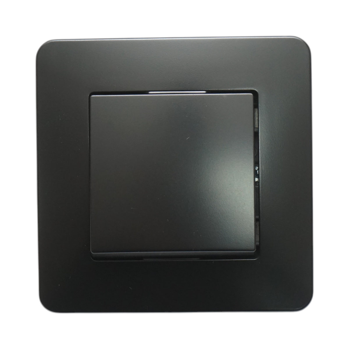 Intrerupator simplu negru incastrat 220V, 10AX, PC 80x80mm - imagine 2