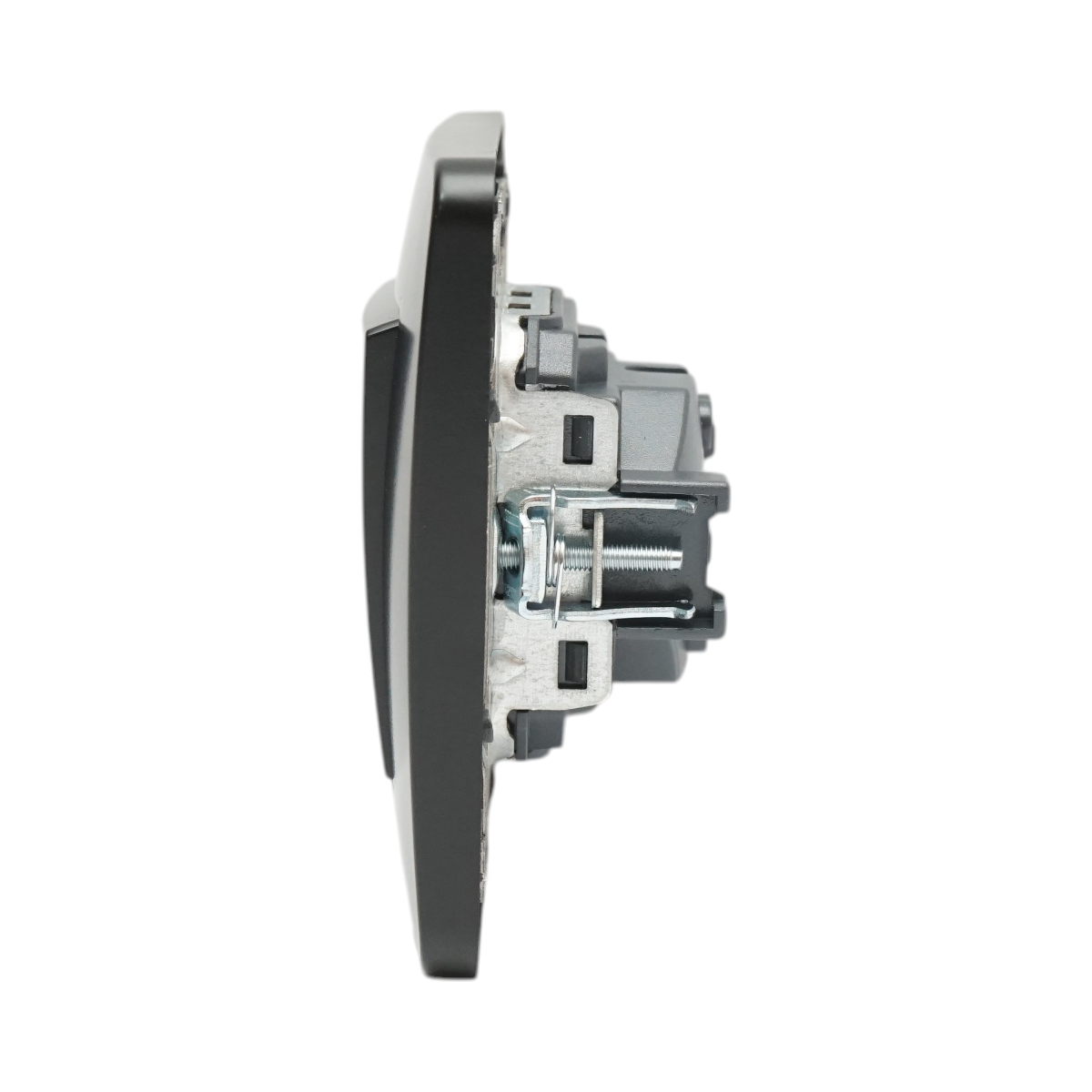 Intrerupator simplu negru incastrat 220V, 10AX, PC 80x80mm - imagine 5