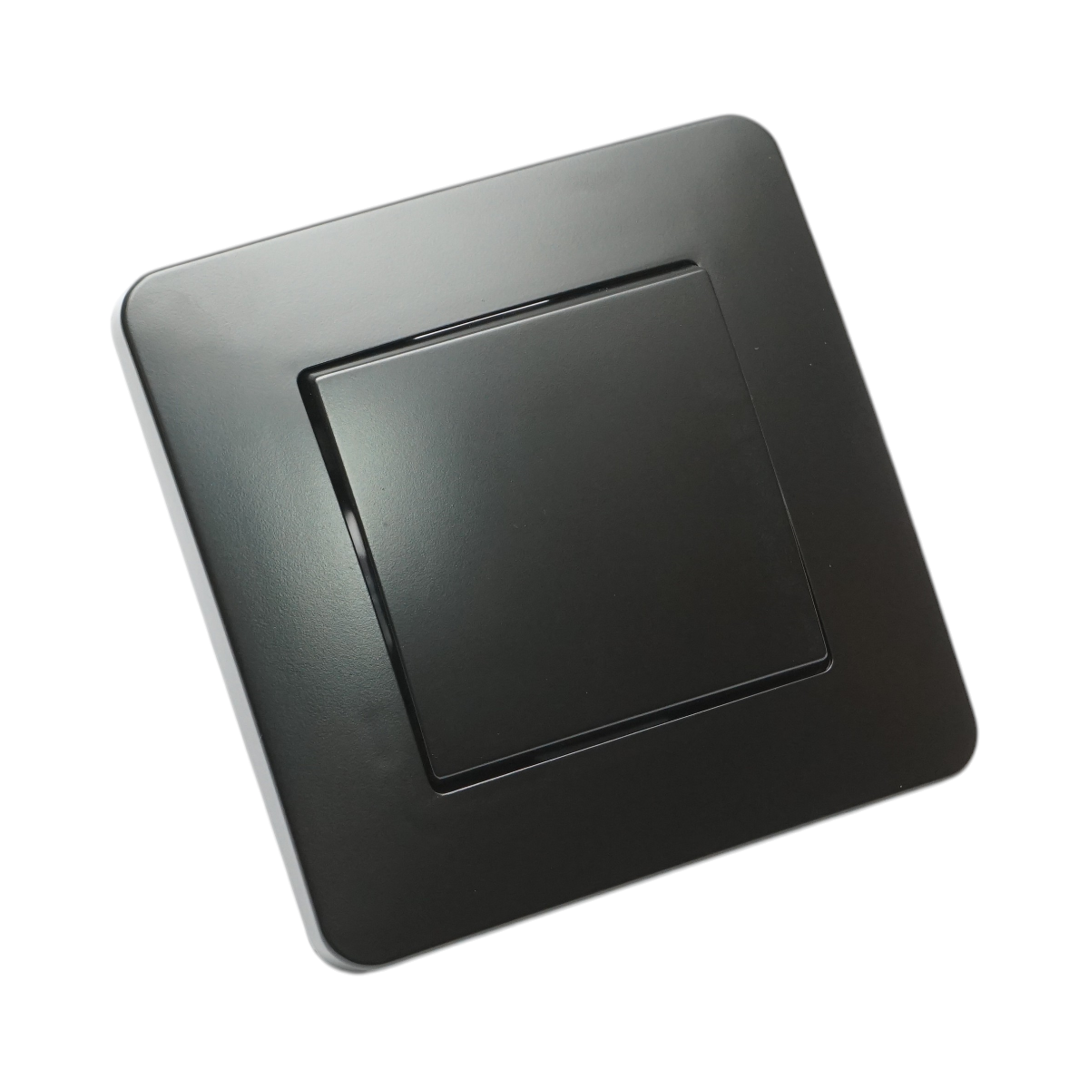 Intrerupator cap scara negru incastrat 220V, 10AX, PC 80x80mm - imagine 4