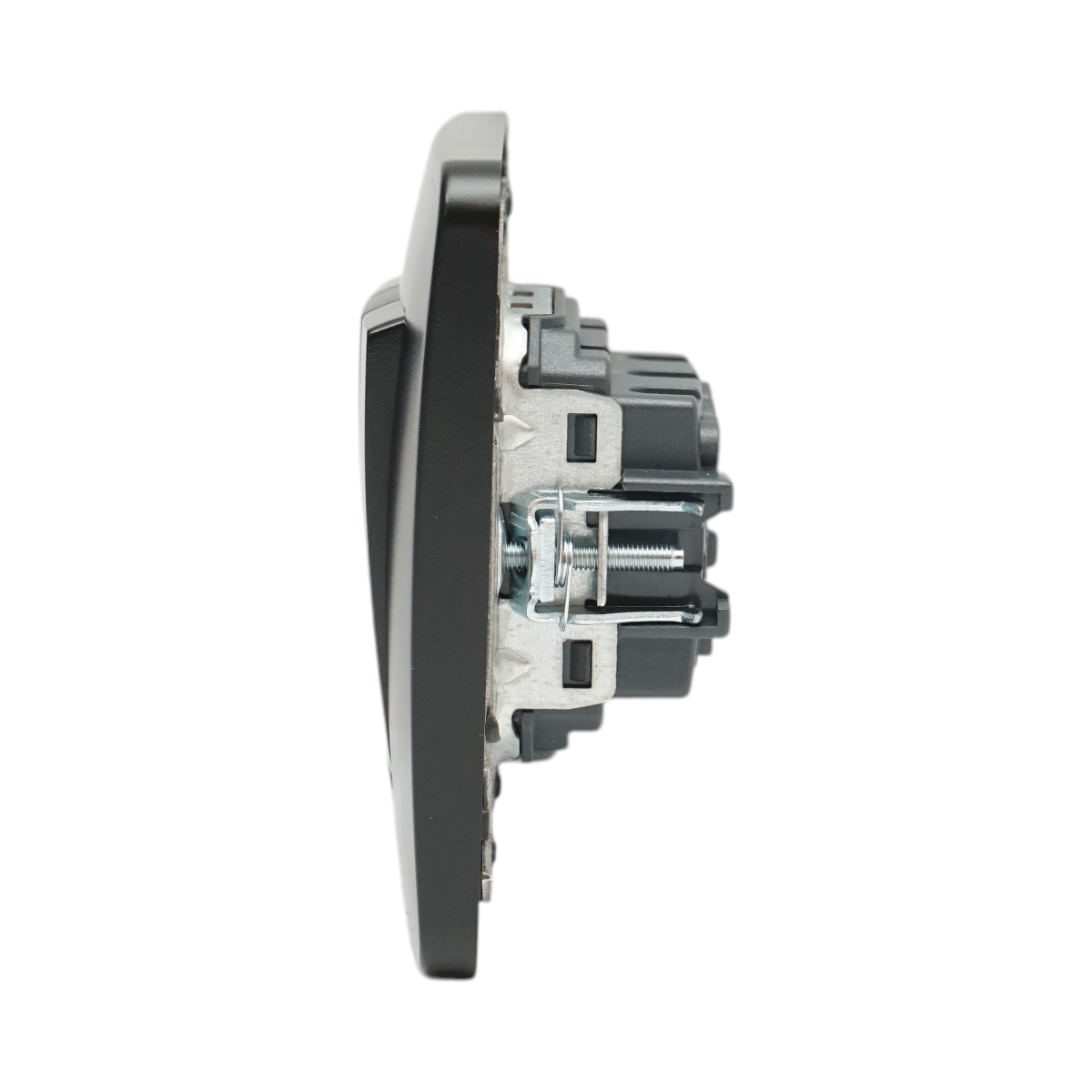 Intrerupator triplu negru incastrat 220V, 10AX, PC 80x80mm - imagine 5