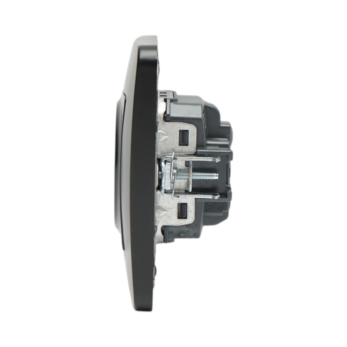 Priza schuko neagra incastrata 220V, 16A, PC 80x80mm - imagine 5