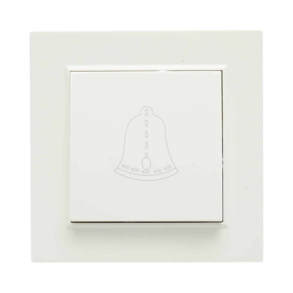 Intrerupator sonerie cu revenire alb incastrat 220V, 10AX, ABS 80x80mm - imagine 2