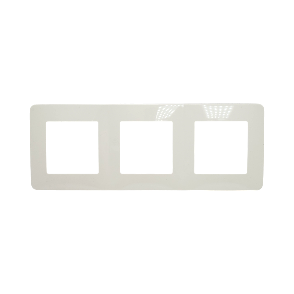Rama tripla alba PC priza si intrerupator 225x83mm