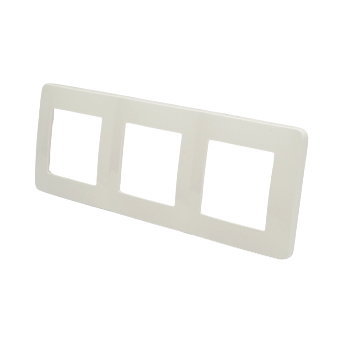 Rama tripla alba PC priza si intrerupator 225x83mm - imagine 3