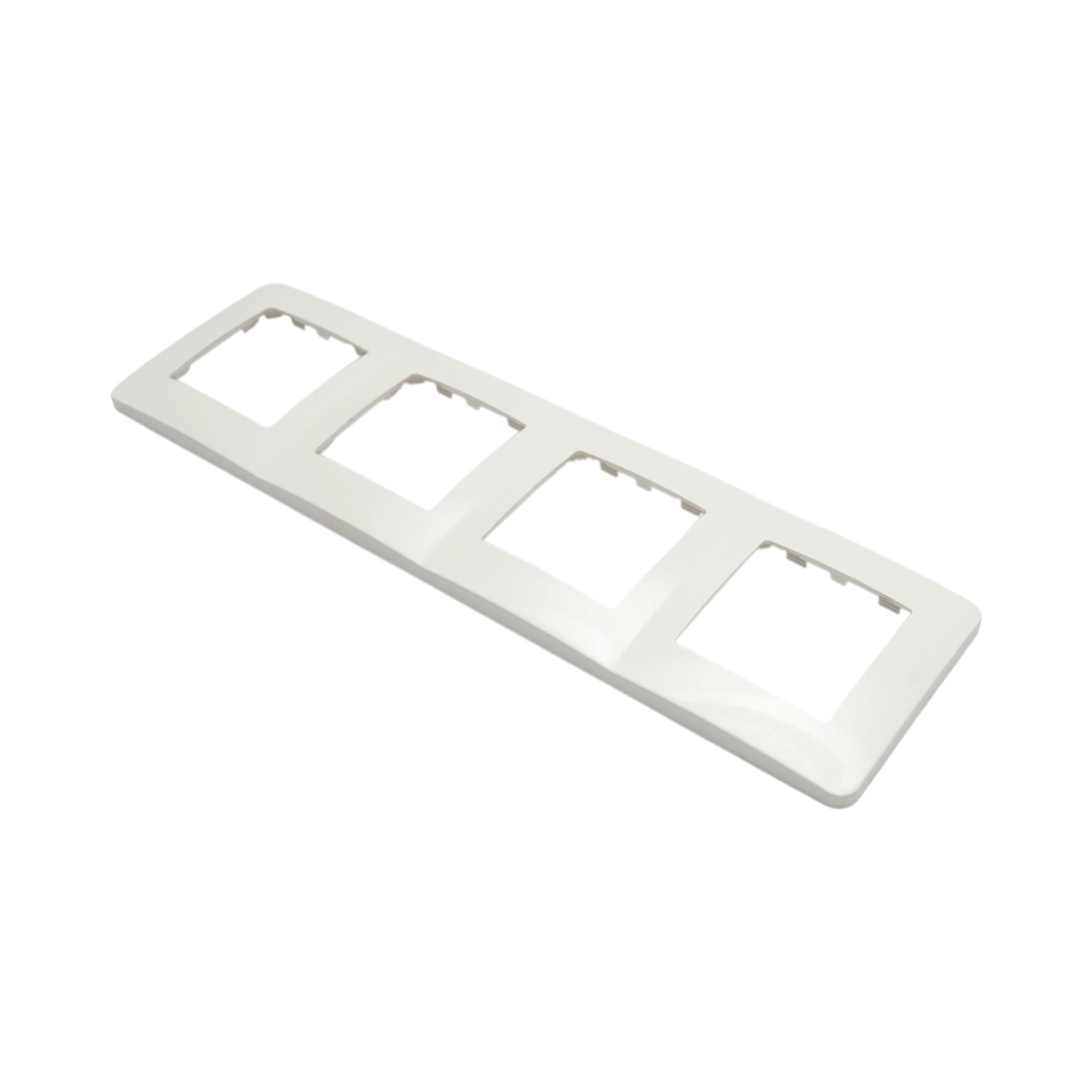 Rama cvadrupla alba PC priza si intrerupator 300x83mm - imagine 4