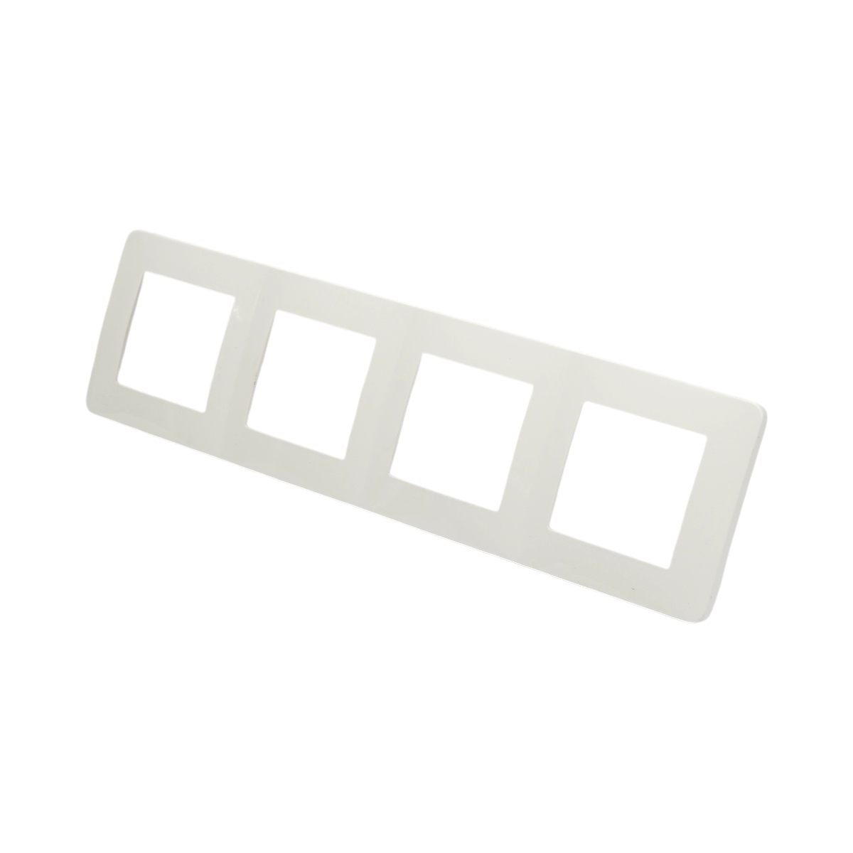 Rama cvadrupla alba PC priza si intrerupator 300x83mm - imagine 3