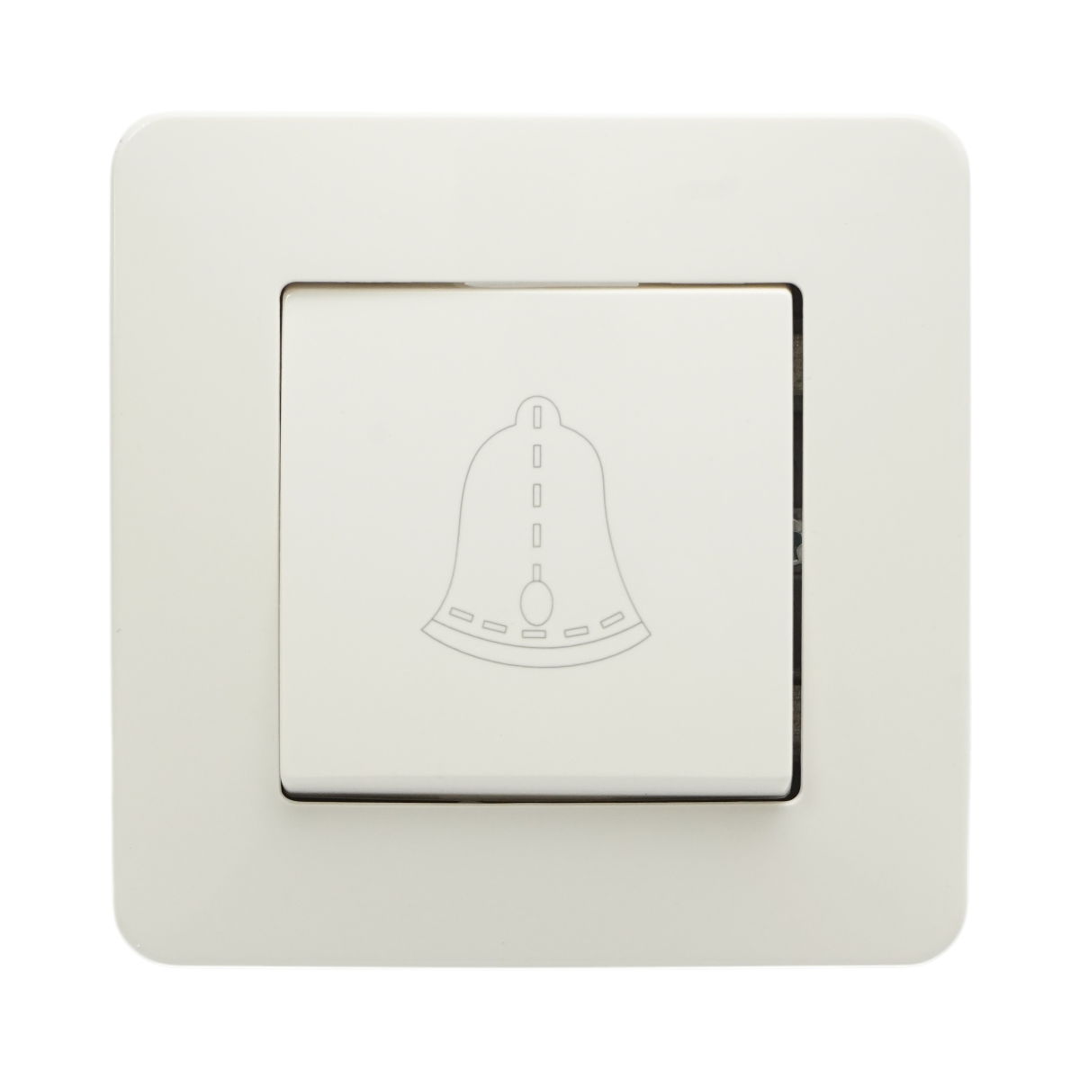 Intrerupator sonerie cu revenire alb incastrat 220V, 10AX, PC 80x80mm - imagine 2