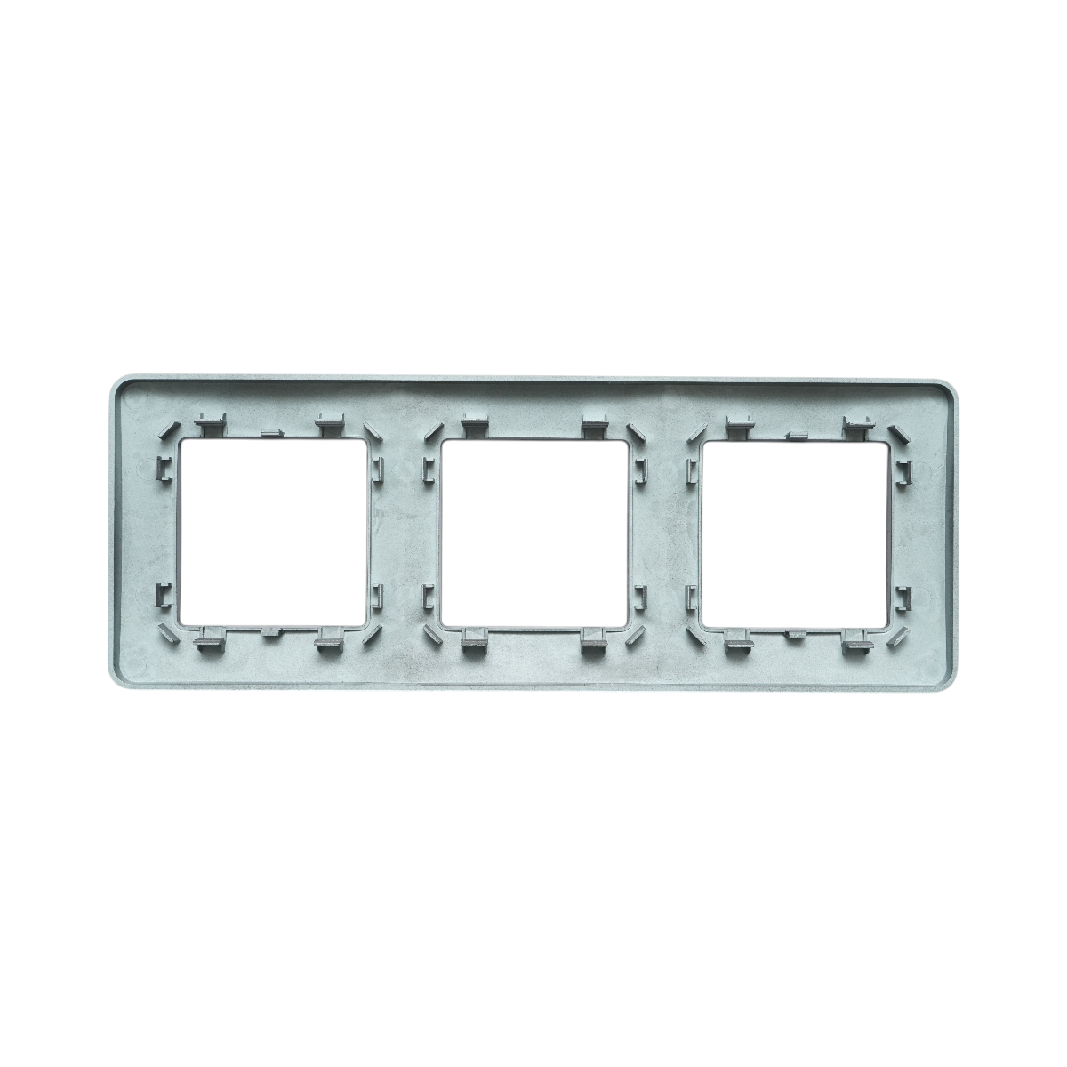 Rama tripla neagra PC priza si intrerupator 225x83mm - imagine 2