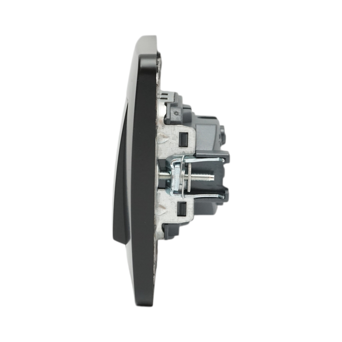 Intrerupator sonerie cu revenire negru incastrat 220V, 10AX, PC 80x80mm - imagine 5