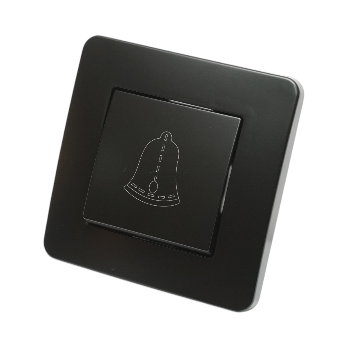 Intrerupator sonerie cu revenire negru incastrat 220V, 10AX, PC 80x80mm