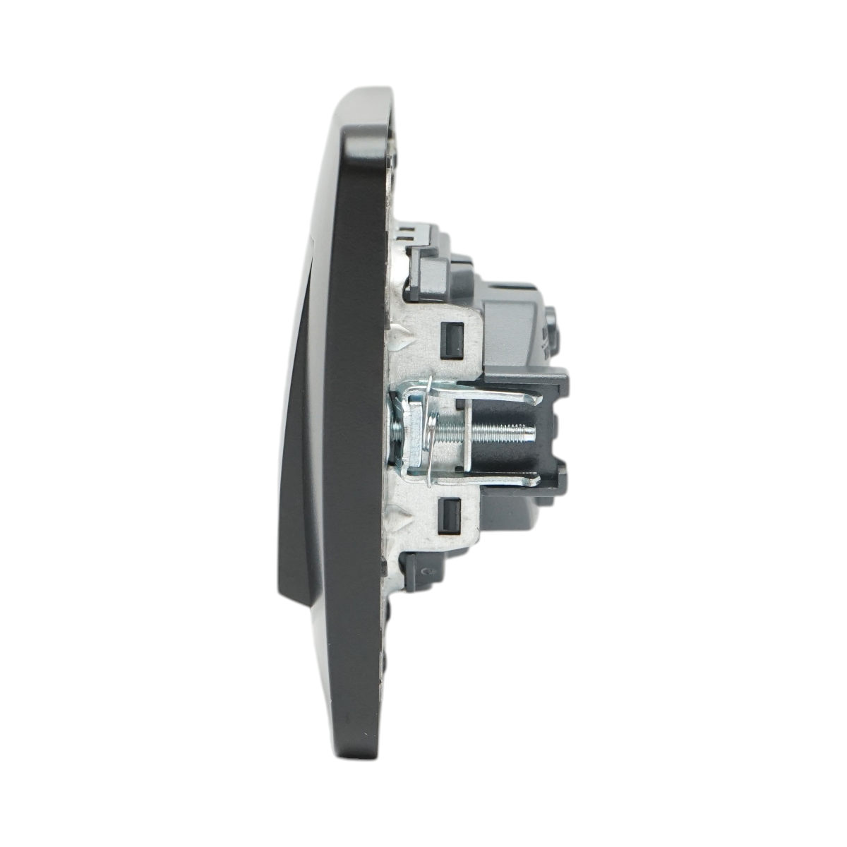 Intrerupator sonerie LED cu revenire negru incastrat 220V, 10AX, PC 80x80mm - imagine 5