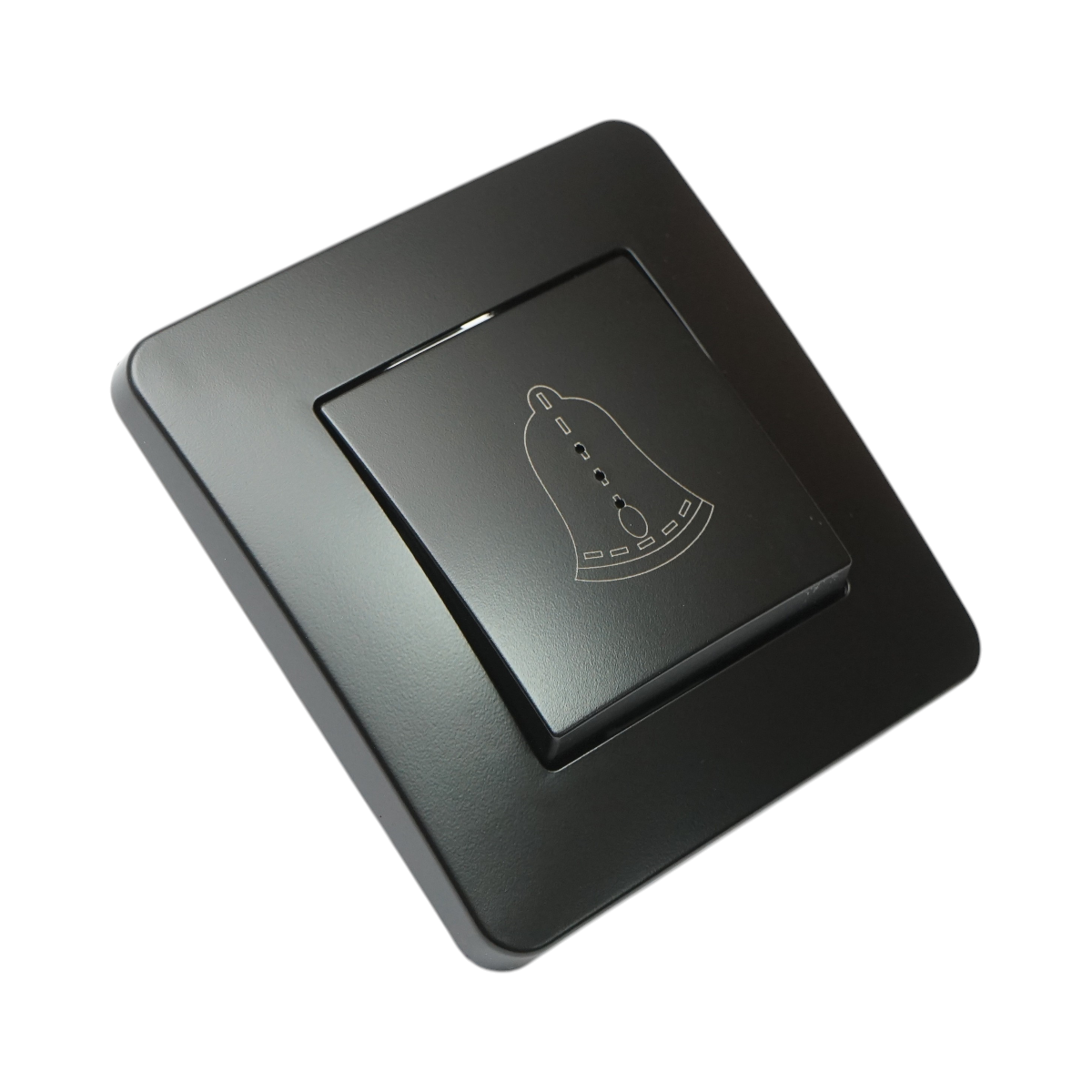 Intrerupator sonerie LED cu revenire negru incastrat 220V, 10AX, PC 80x80mm - imagine 4