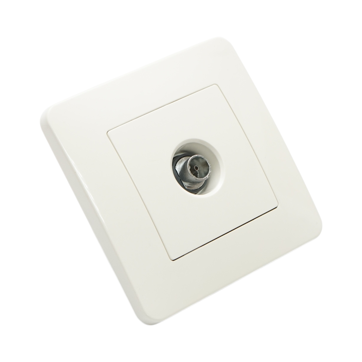 Priza TV alba incastrata PC 80x80mm - imagine 4