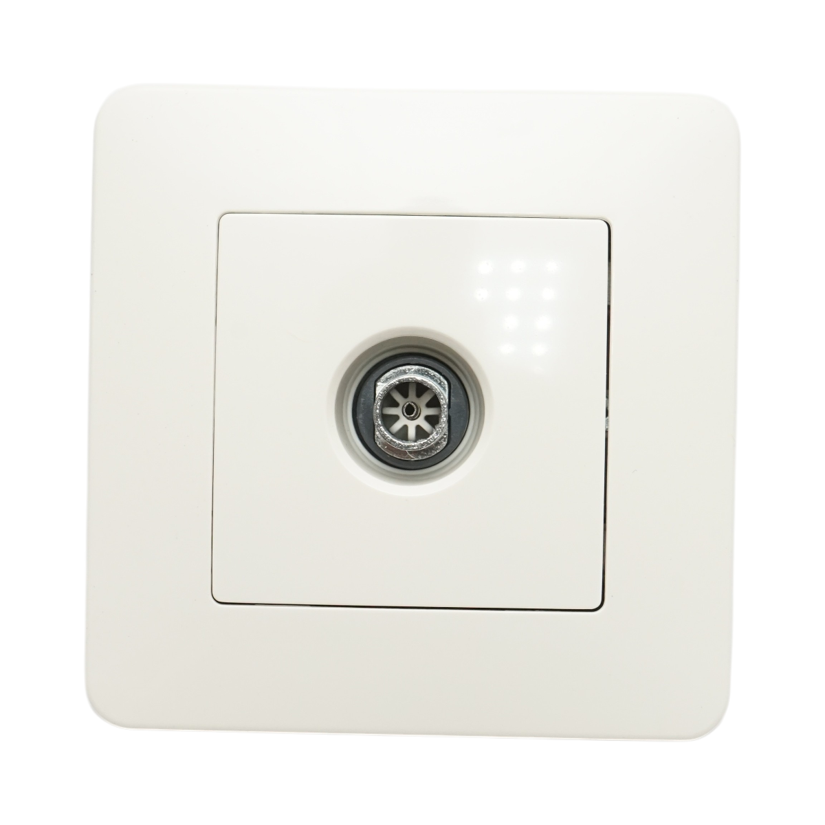 Priza TV alba incastrata PC 80x80mm - imagine 2