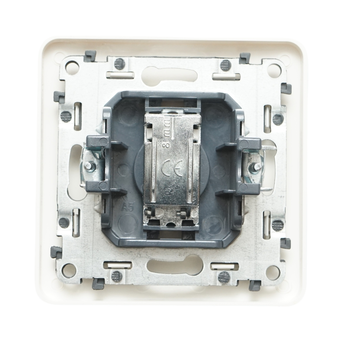 Priza TV alba incastrata PC 80x80mm - imagine 3