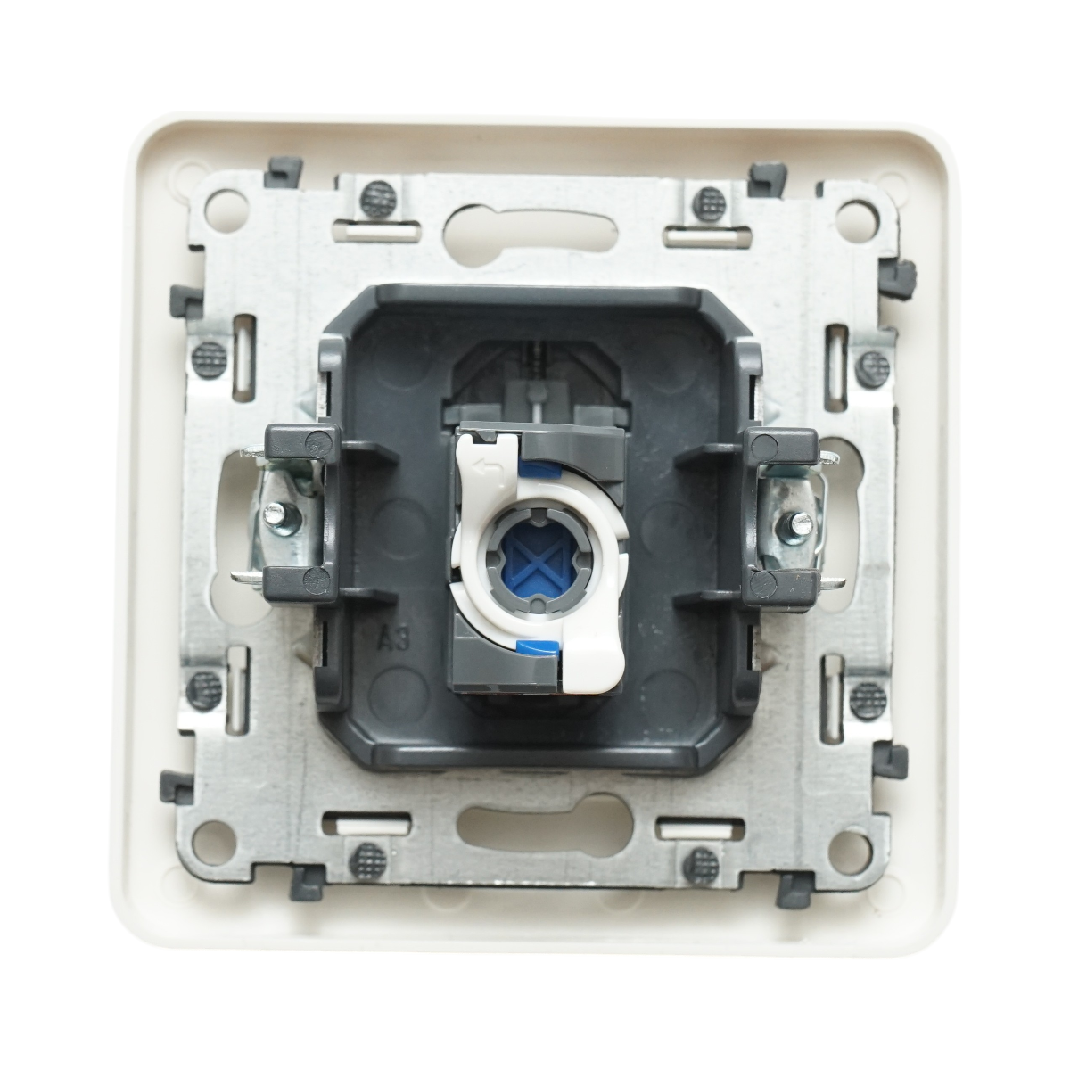 Priza internet RJ45 alba incastrata PC 80x80mm - imagine 3