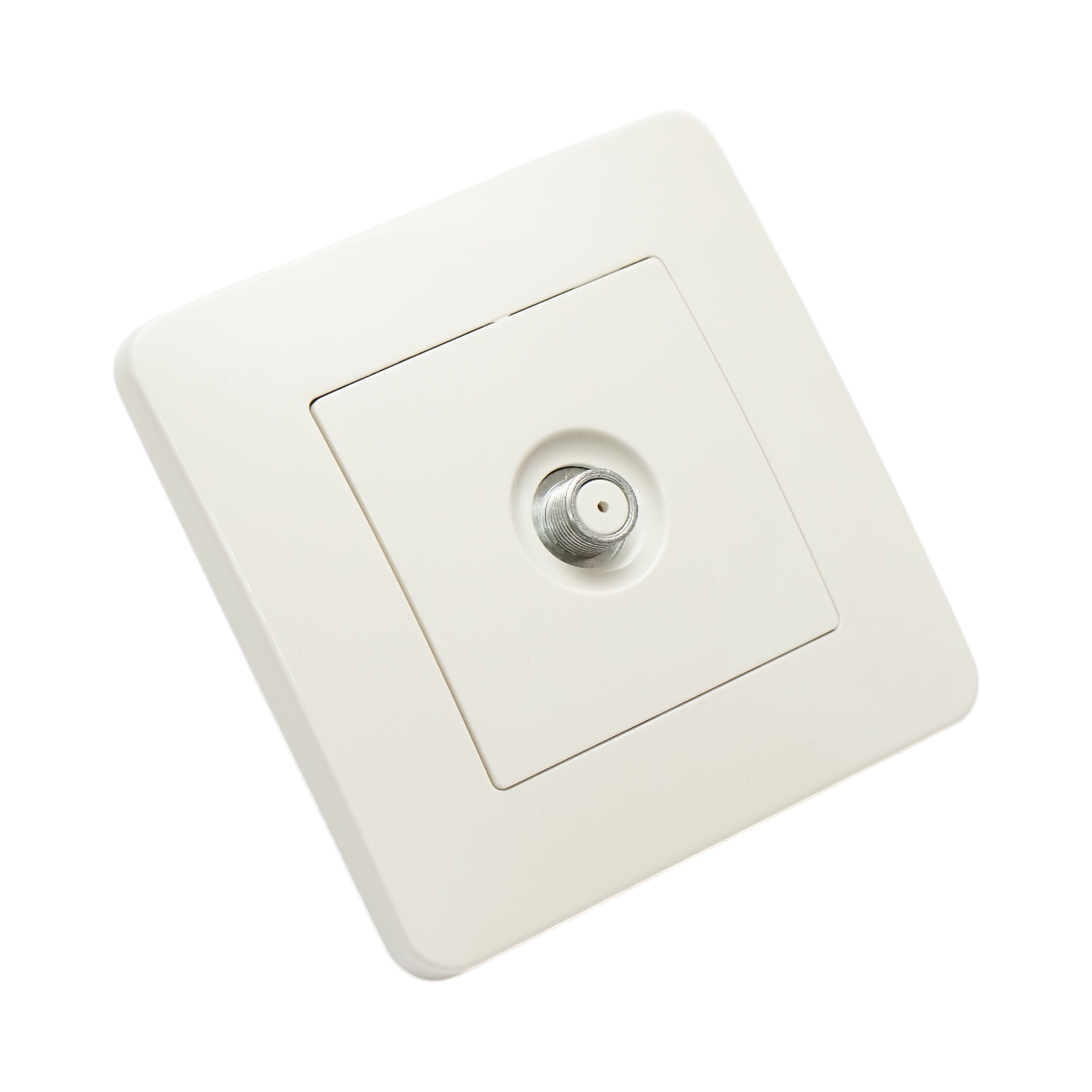 Priza TV tip F alba incastrata PC 80x80mm - imagine 4