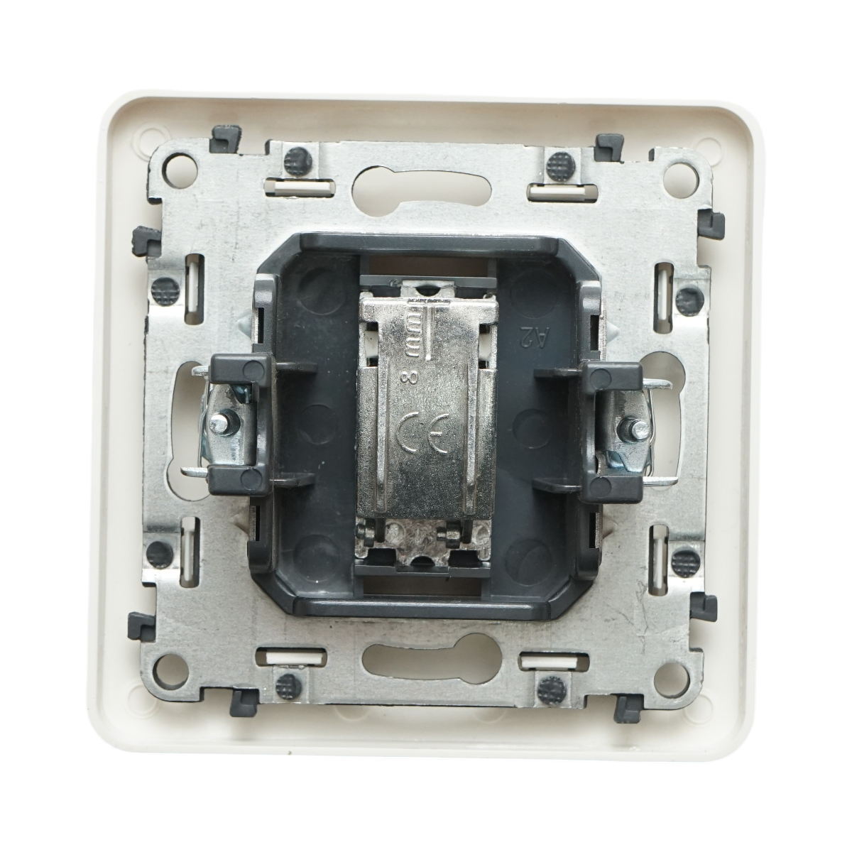 Priza TV tip F alba incastrata PC 80x80mm - imagine 3