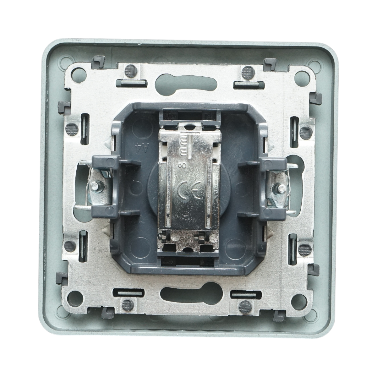 Priza TV neagra incastrata PC 80x80mm - imagine 3