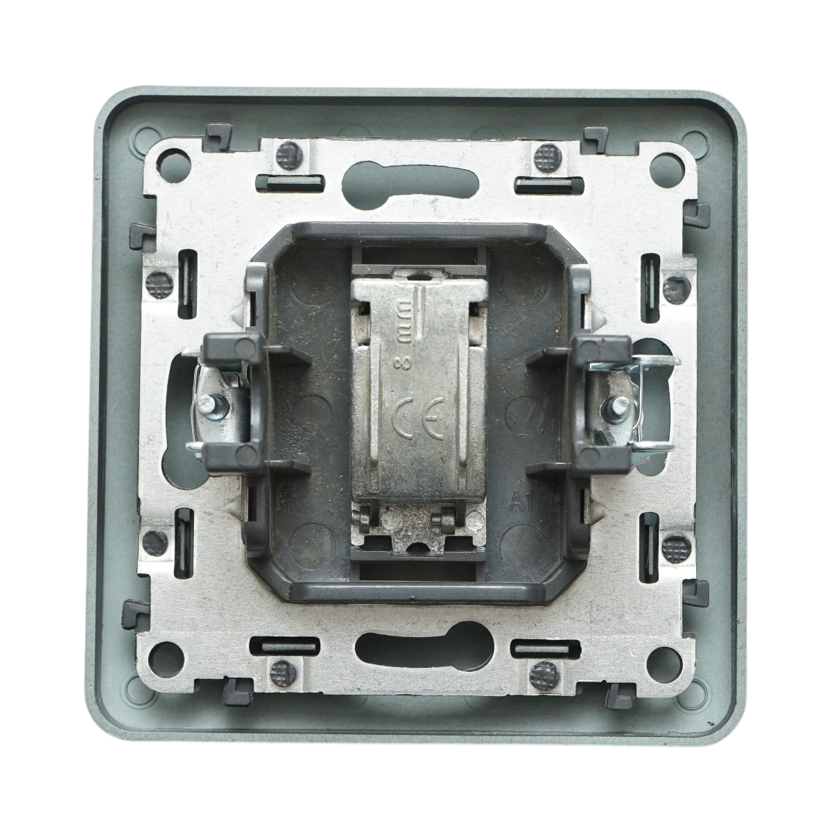 Priza TV tip F neagra incastrata PC 80x80mm - imagine 3