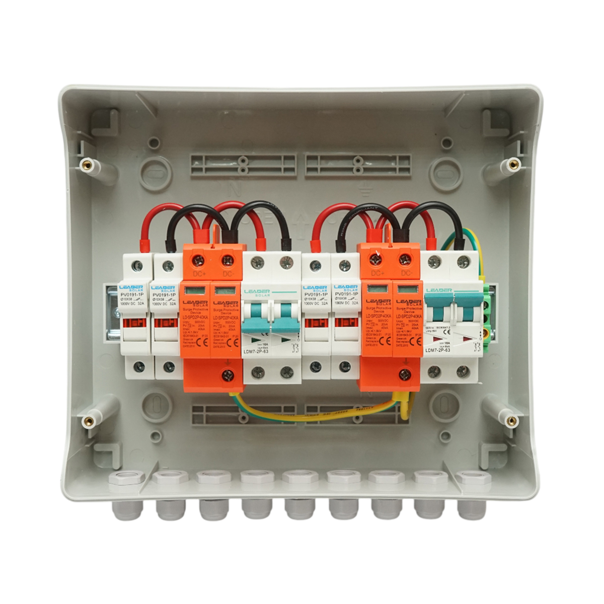 Tablou sigurante echipat 10KW DC sistem fotovoltaic 2 stringuri ON/OFF GRID IP65 Leader - imagine 7