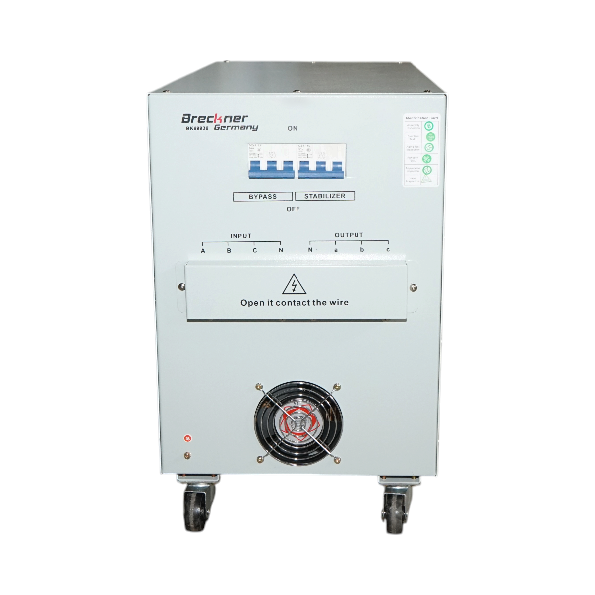 Stabilizator automat de tensiune 30KVA trifazat cu servomotor, bypass, afisaj LCD Breckner Germany - imagine 4