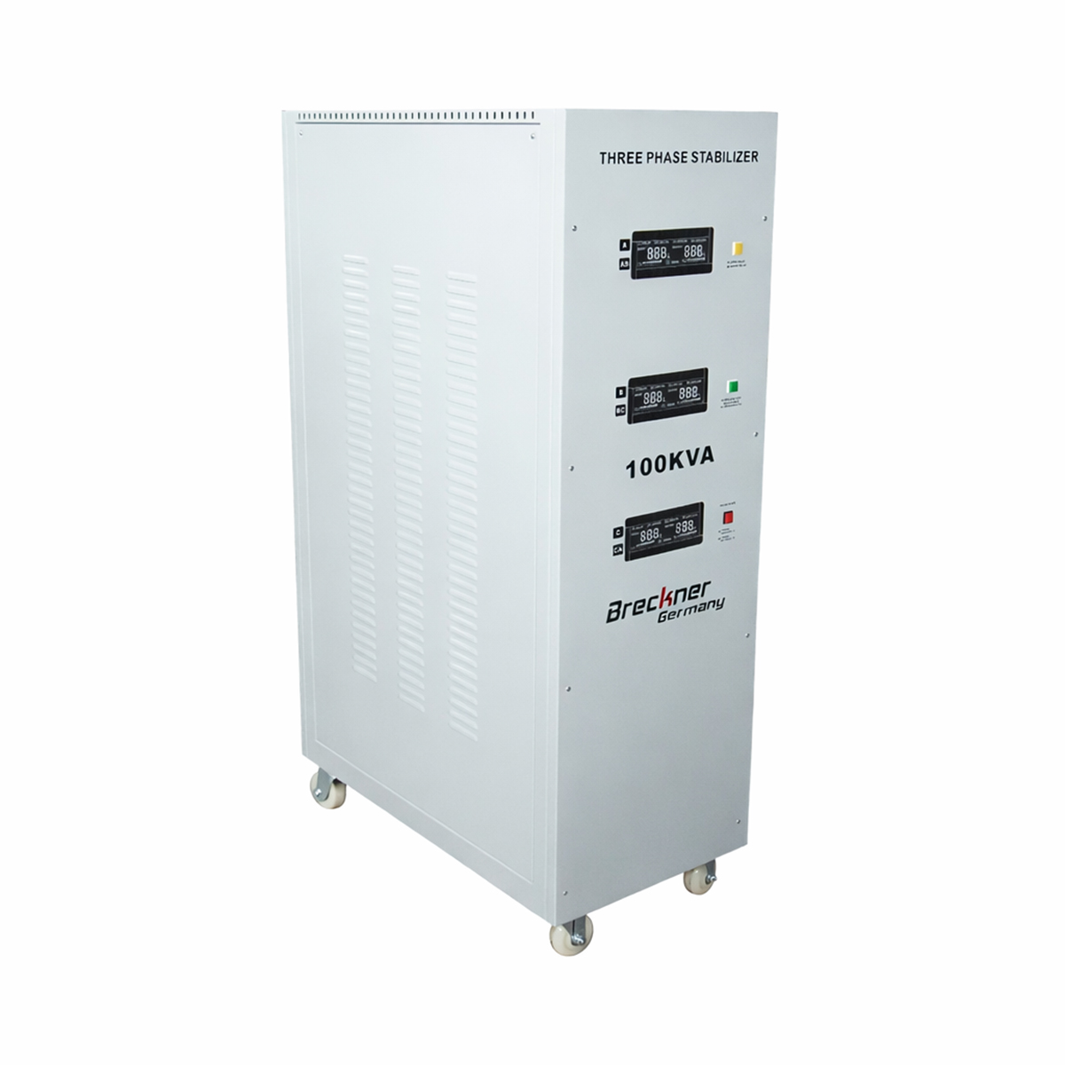 Stabilizator automat de tensiune 100KVA trifazat cu servomotor, bypass, afisaj LCD Breckner Germany - imagine 4