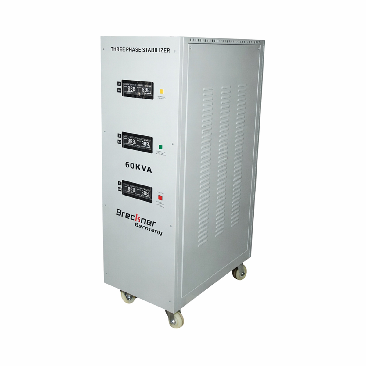 Stabilizator automat de tensiune 60KVA trifazat cu servomotor, bypass, afisaj LCD Breckner Germany - imagine 2